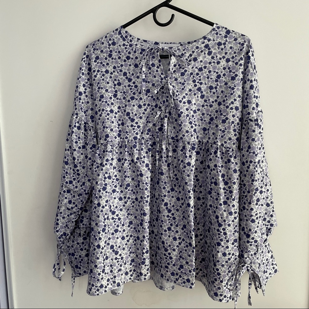 flora print blouse top